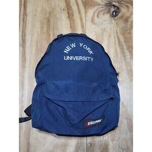 vtg New York university NYU east pac zip backpack blue School Work Embroidered